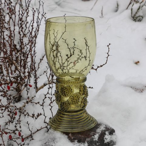 ROEMER, RENAISSANCE LARGE GLASS GOBLET, EXACT REPLICA