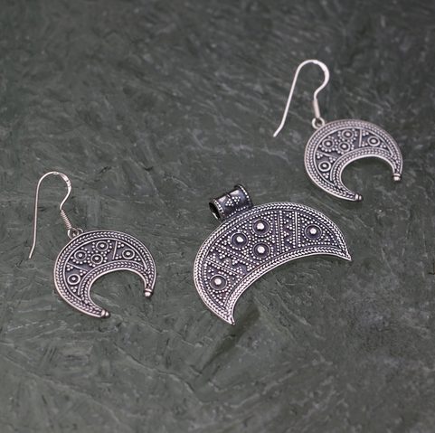 LUNITSA - GREAT MORAVIAN SILVER SET AG 925