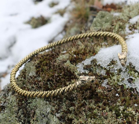 FENRISULFR, BRAIDED TORQUES - BRASS