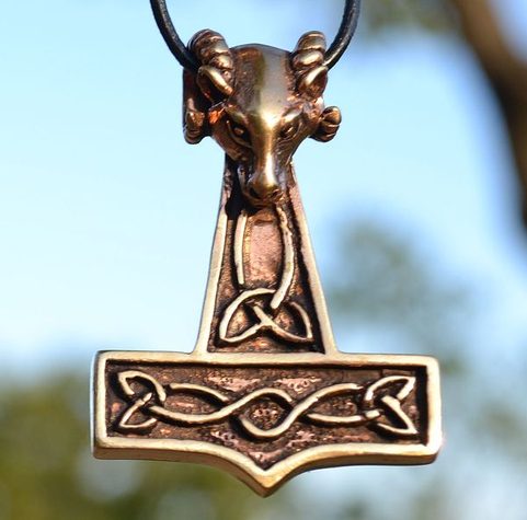 RAM HEAD BRONZE THOR HAMMER