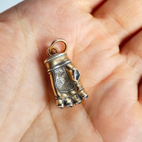 MMA GLOVES, PENDANT BRONZE