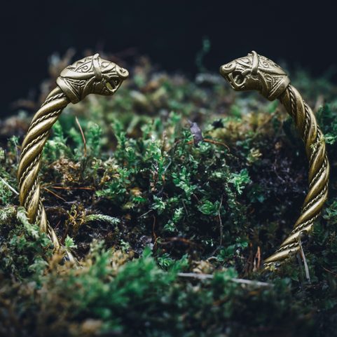 FLÓKI, WIKINGER-ARMBAND AUS MESSING