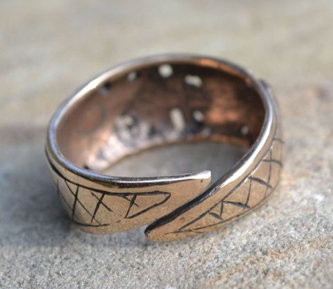 VIKING RING FROM NORWAY, BRONZE