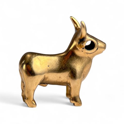 CELTIC BULL FROM BULL ROCK CAVE, MORAVIA, FIGURE BRONZE