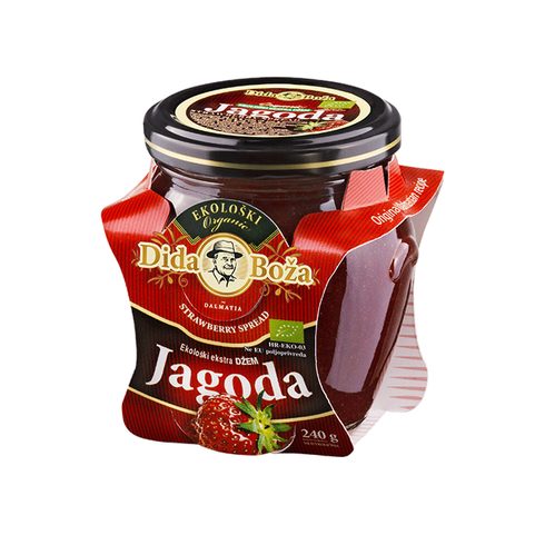 BIO STRAWBERRY JAM 240 G (82% FRUIT) - DIDA BOŽA