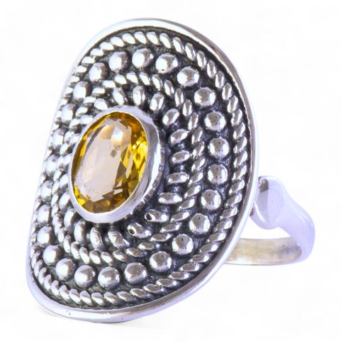 LEMONA, RING, CITRINE SILVER 925/1000