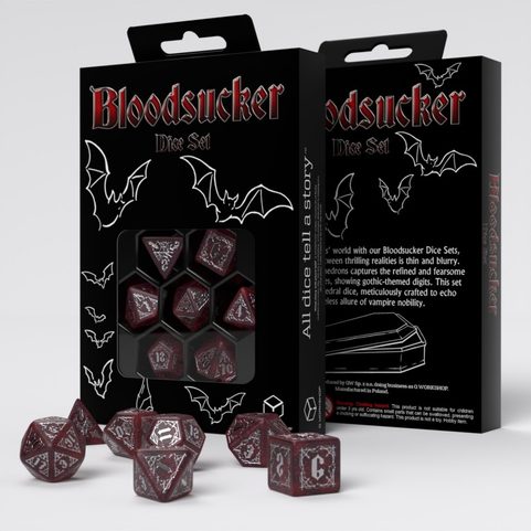 BLOODSUCKER DICE SET: SCARLET, VAMPIRE RPG DICE SET