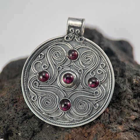 BATTERSEA, BRITISCHER LUXUSSCHMUCK MIT EDELSTEINEN, SILBER 925, 12 G