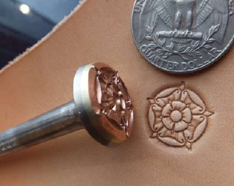 MEDIEVAL ROSE, LEATHER STAMP