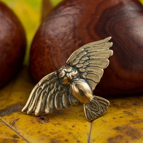 SMALL OWL, PENDANT, BRONZE