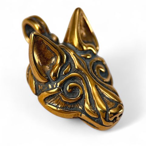 FENRIR, VIKING WOLF PENDANT, BRONZE