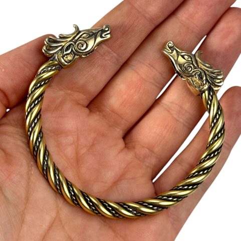 FIANNA, CELTIC DEER, BRACELET, BRASS