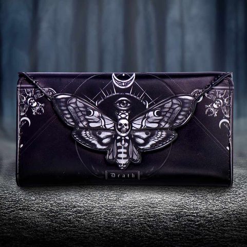 DEATH'S HEAD MOTH, WALLET 9,5 CM