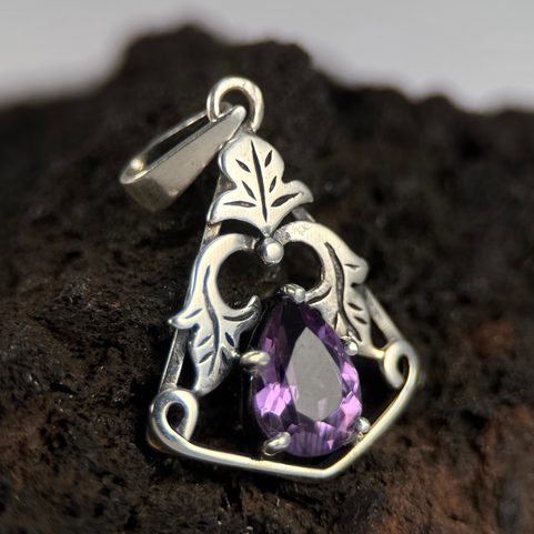 ZEPHYRS, PENDANT, SILVER - AMETHYST