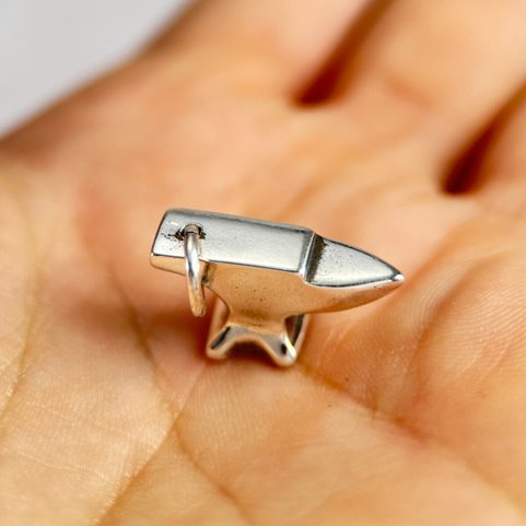 SMITH'S ANVIL, STERLING SILVER PENDANT
