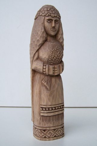 SLAVIC GODDESS ŽIVA, CARVED IN WOOD