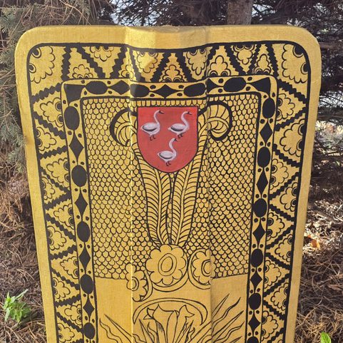 MITTELALTERLICHER PAVISESCHILD, CHOMUTOV, BÖHMEN