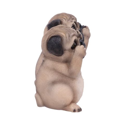 THREE WISE PUGS 8.5CM