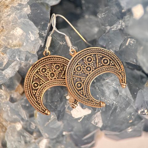 LUNITSA - EARRINGS, GREAT MORAVIAN EMPIRE, BRONZE