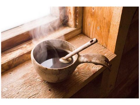 KUPILKA KUKSA 210 ML + SPOON - ORIGINAL (BROWN)
