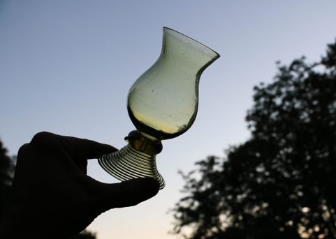 RUM GLASS, GREEN FOREST GLASS