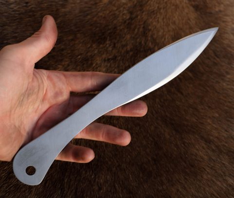 BOAR THROWING KNIFE POLISHED STEEL - 1 PIECE