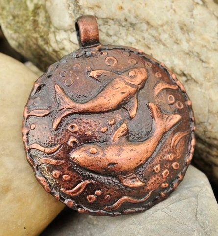 PISCES, ZODIAC, PENDANT