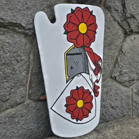 TARTSCHE SHIELD, MEDIEVAL SHIELD, HOUSE OF ROSENBERG, BOHEMIA