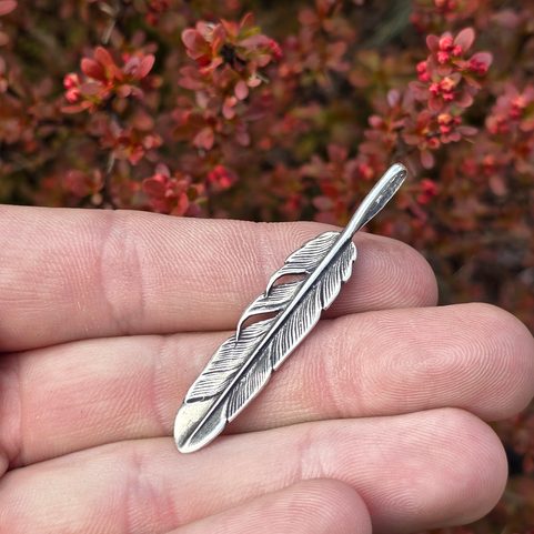 SHAMANIC FEATHER, PENDANT, SILVER 925