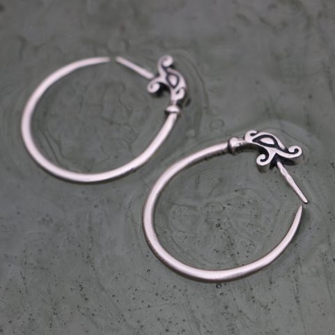 DRAGONS - SILVER EARRINGS, REPLICAS GOLDEN HORDE AG 925
