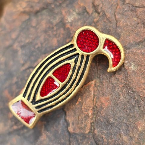 MEROVINGIAN BIRD BROOCH, BRONZE