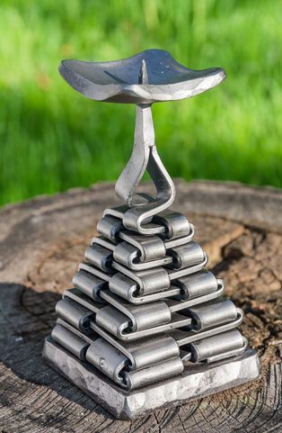 PYRAMIDE, FORGED CANDLESTICK