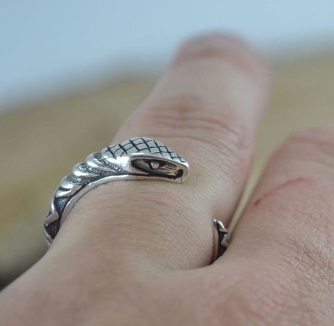 SERPENT, BAGUE EN ARGENT STERLING