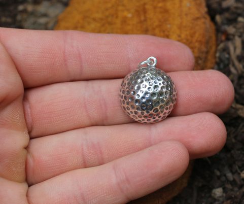 GOLF BALL, SILVER PENDANT