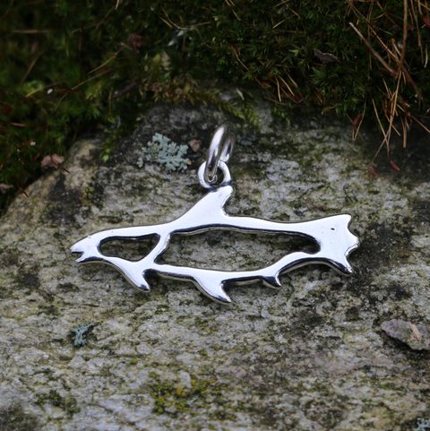 LUOSSA, SAMI SALMON, LAPLAND SILVER PENDANT