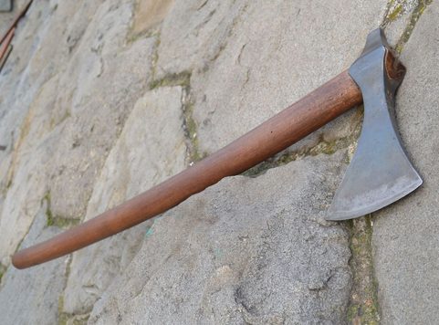 BORG. HAND FORGED VIKING AXE, REPLICA