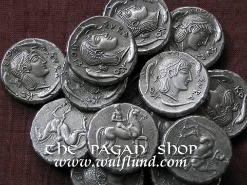 SYRACUSE, SICILY, DIDRACHM, TIN COIN REPLICA, C. 474 - 450