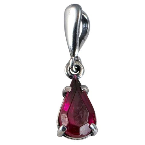 SILVER PENDANT WITH GLASS STRIGA, STERLING SILVER 925