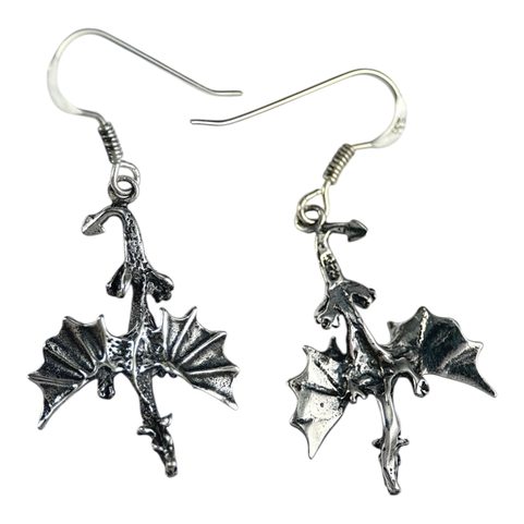 DRAGONS - SILVER EARRINGS AG 925