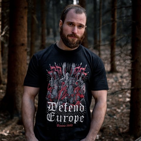 DEFEND EUROPE - POLISH HUSSARS 1683, MEN'S T-SHIRT