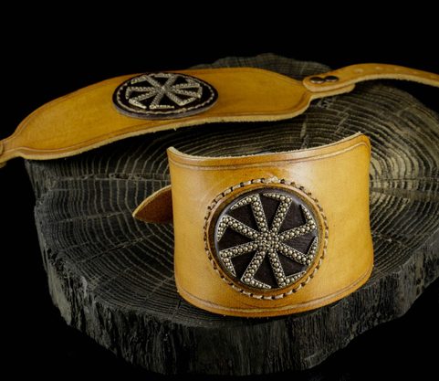 KOLOVRAT, SLAVIC LEATHER BRACELET