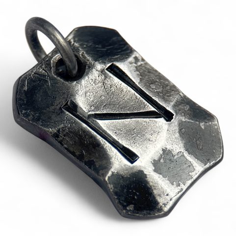 HAGALAZ, FER, FORGÉ, PENDENTIF