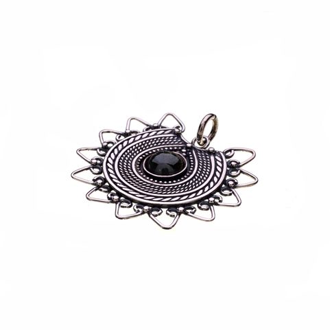 LADA MOLDAVITE, GREAT MORAVIA PENDANT SILVER 925