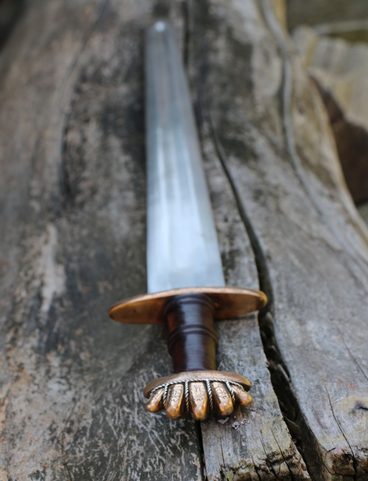 GORM, VIKING SWORD PETERSEN TYPE O, BRONZE, SILVER WIRE