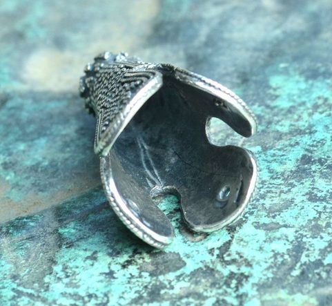VIKING CAP END, BIRKA, STERLING SILVER, 22 G