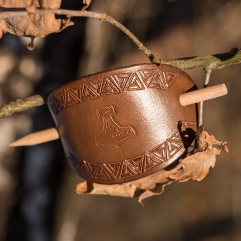 THOR'S HAMMER, LEATHER HAIR CLIP
