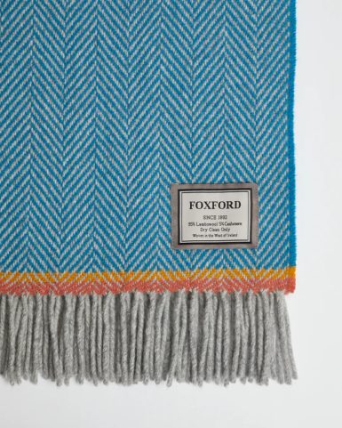 FOXFORD SLANEY CASHMERE AND LAMBSWOOL THROW, IRELAND