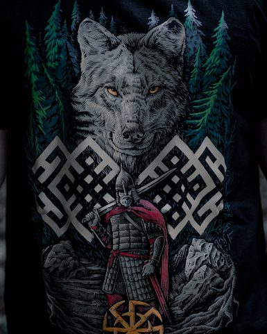 WOLF WARRIOR - T-SHIRT, COLORÉ