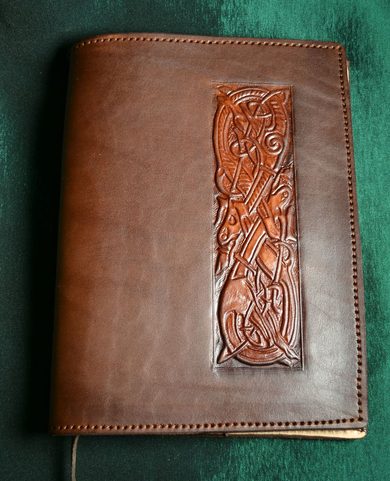 LEATHER BOOK CASE, CELTIC