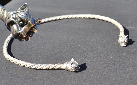 CAT, CELTIC ART, TORQUES, STERLING SILVER